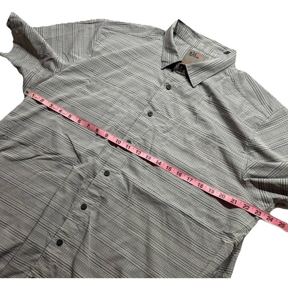 5.11 Tactical Plaid Button Up Snaps/buttons, Double Pocket, XL - Picture 6 of 10
